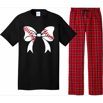 Baseball Bow Baseball Mom Mothers Day Women Baseball Mama Pajama Set