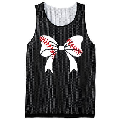 Baseball Bow Baseball Mom Mothers Day Women Baseball Mama Mesh Reversible Basketball Jersey Tank