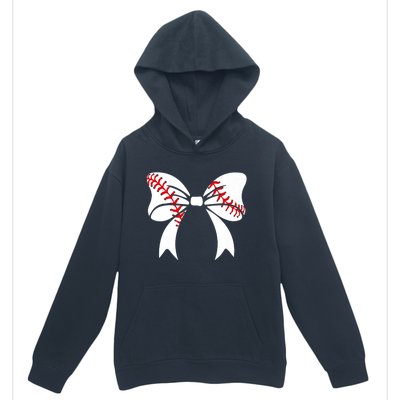 Baseball Bow Baseball Mom Mothers Day Women Baseball Mama Urban Pullover Hoodie