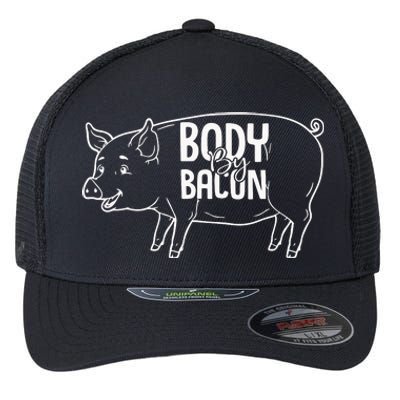 Body By Bacon Graphic Flexfit Unipanel Trucker Cap