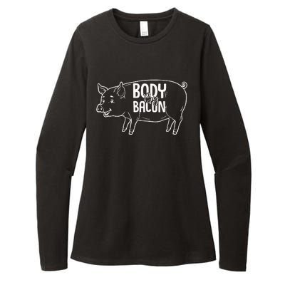 Body By Bacon Graphic Womens CVC Long Sleeve Shirt