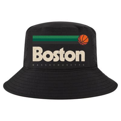 Boston Basketball BBall Massachusetts Green Retro Boston Cool Comfort Performance Bucket Hat