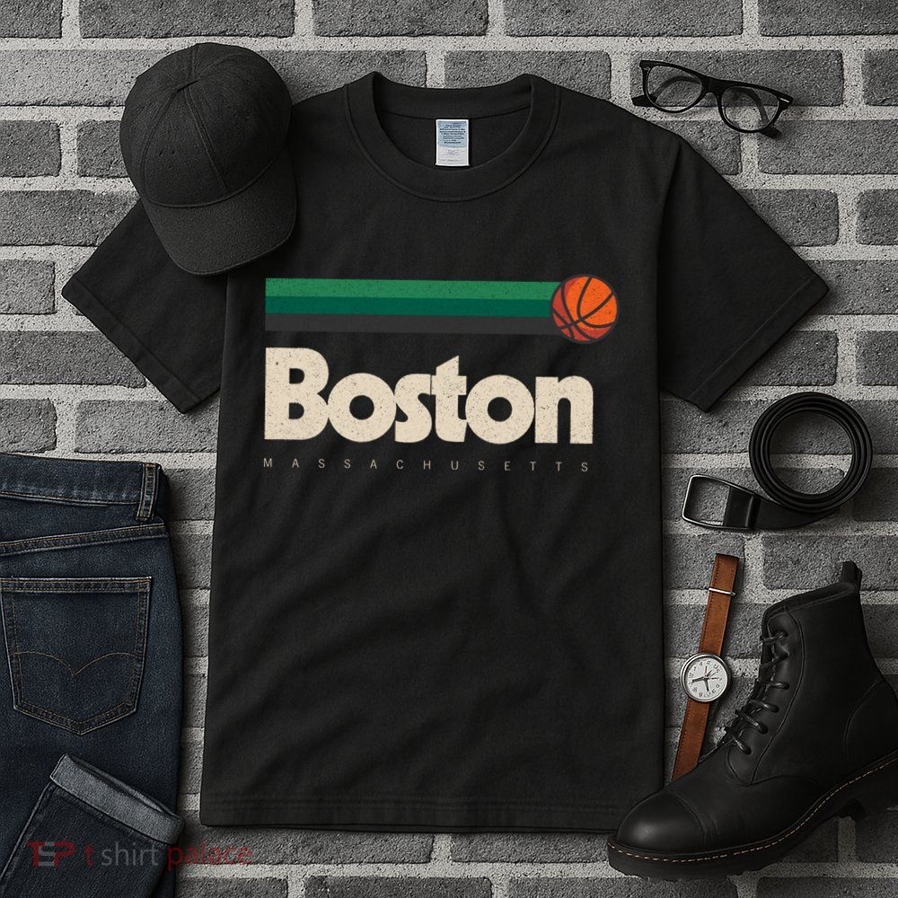 Boston Basketball BBall Massachusetts Green Retro Boston Tall T-Shirt