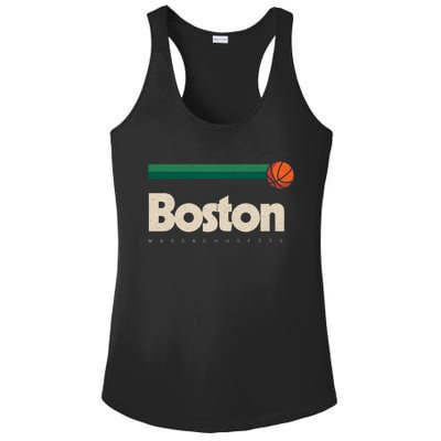 Boston Basketball BBall Massachusetts Green Retro Boston Ladies PosiCharge Competitor Racerback Tank