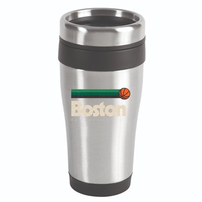 Boston Basketball BBall Massachusetts Green Retro Boston 16oz Travel Tumbler