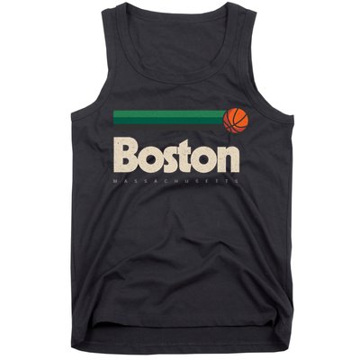 Boston Basketball BBall Massachusetts Green Retro Boston Tank Top