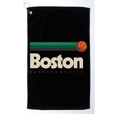 Boston Basketball BBall Massachusetts Green Retro Boston Golf Towel