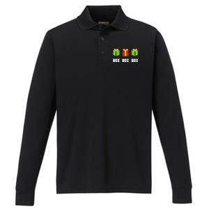 Box Box Box F1 Christmas Classic Performance Long Sleeve Polo