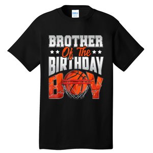 Brother Basketball Birthday Boy Family Baller Bday Party Tall T-Shirt