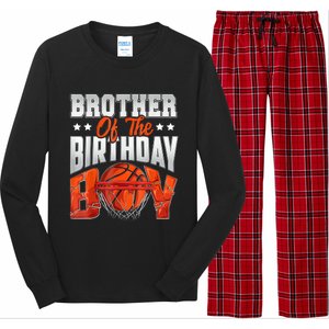 Brother Basketball Birthday Boy Family Baller Bday Party Long Sleeve Pajama Set