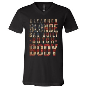 Bleach Blonde Bad Built Butch Body V-Neck T-Shirt