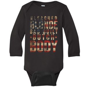 Bleach Blonde Bad Built Butch Body Baby Long Sleeve Bodysuit