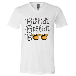 Bippity Boppity Boo Pumpkin Halloween V-Neck T-Shirt