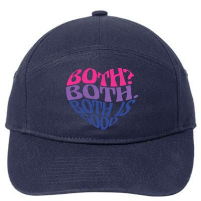 Both? Both Both Is Good Bi Bisexual Pride Gift 7-Panel Snapback Hat