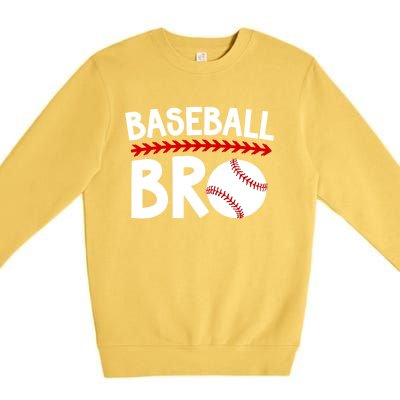 Baseball Bro Best Baseball Brother Baseball PlayerS Brother Gift Premium Crewneck Sweatshirt