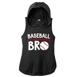 Baseball Bro Best Baseball Brother Baseball PlayerS Brother Gift Ladies PosiCharge Tri-Blend Wicking Draft Hoodie Tank