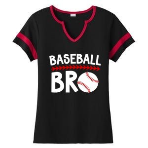 Baseball Bro Best Baseball Brother Baseball PlayerS Brother Gift Ladies Halftime Notch Neck Tee