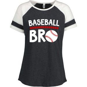 Baseball Bro Best Baseball Brother Baseball PlayerS Brother Gift Enza Ladies Jersey Colorblock Tee