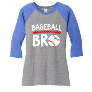 Baseball Bro Best Baseball Brother Baseball PlayerS Brother Gift Women's Tri-Blend 3/4-Sleeve Raglan Shirt