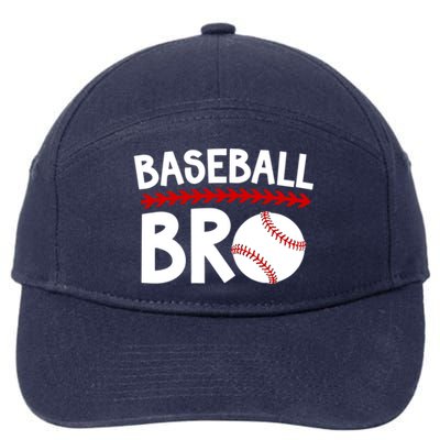 Baseball Bro Best Baseball Brother Baseball PlayerS Brother Gift 7-Panel Snapback Hat