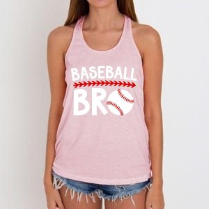 Baseball Bro Best Baseball Brother Baseball PlayerS Brother Gift Women's Knotted Racerback Tank