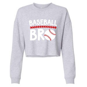 Baseball Bro Best Baseball Brother Baseball PlayerS Brother Gift Cropped Pullover Crew