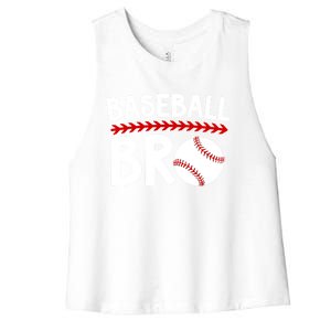 Baseball Bro Best Baseball Brother Baseball PlayerS Brother Gift Women's Racerback Cropped Tank