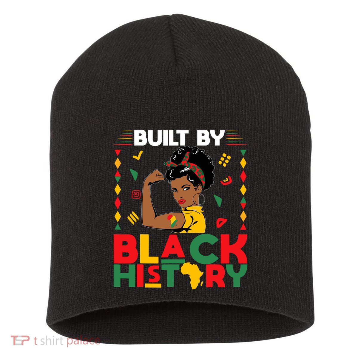 Built By Black History Black History Month African Short Acrylic Beanie