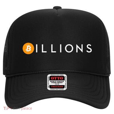 Bitcoin Btc Billions High Crown Mesh Back Trucker Hat