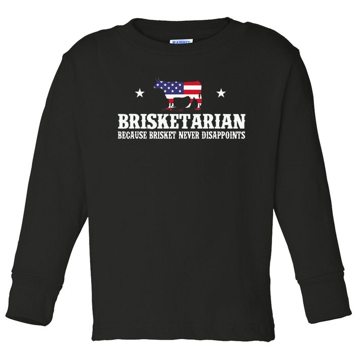 Brisketarian Because Brisket Never Disappoints BBQ Lover Toddler Long Sleeve Shirt