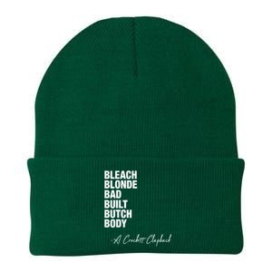 Bleach Blonde Bad Built Butch Body Knit Cap Winter Beanie