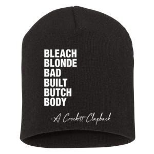 Bleach Blonde Bad Built Butch Body Short Acrylic Beanie