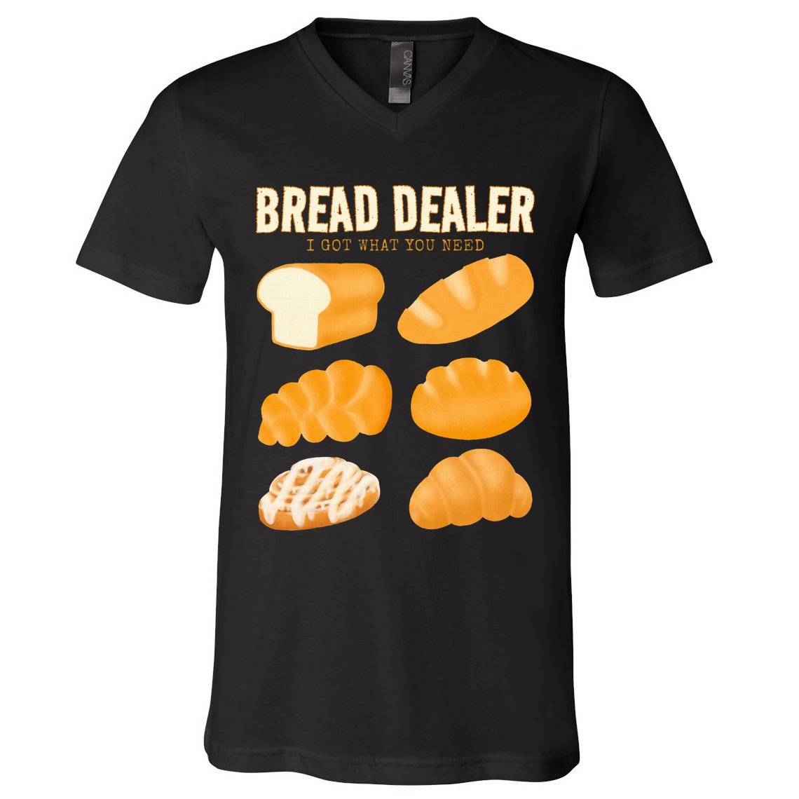 Bread Baker Bread Dealer Making Dough Baking V-Neck T-Shirt