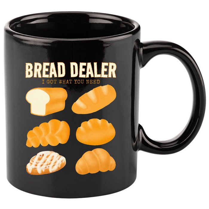 Bread Baker Bread Dealer Making Dough Baking 11oz C Handle Ceramic Mug