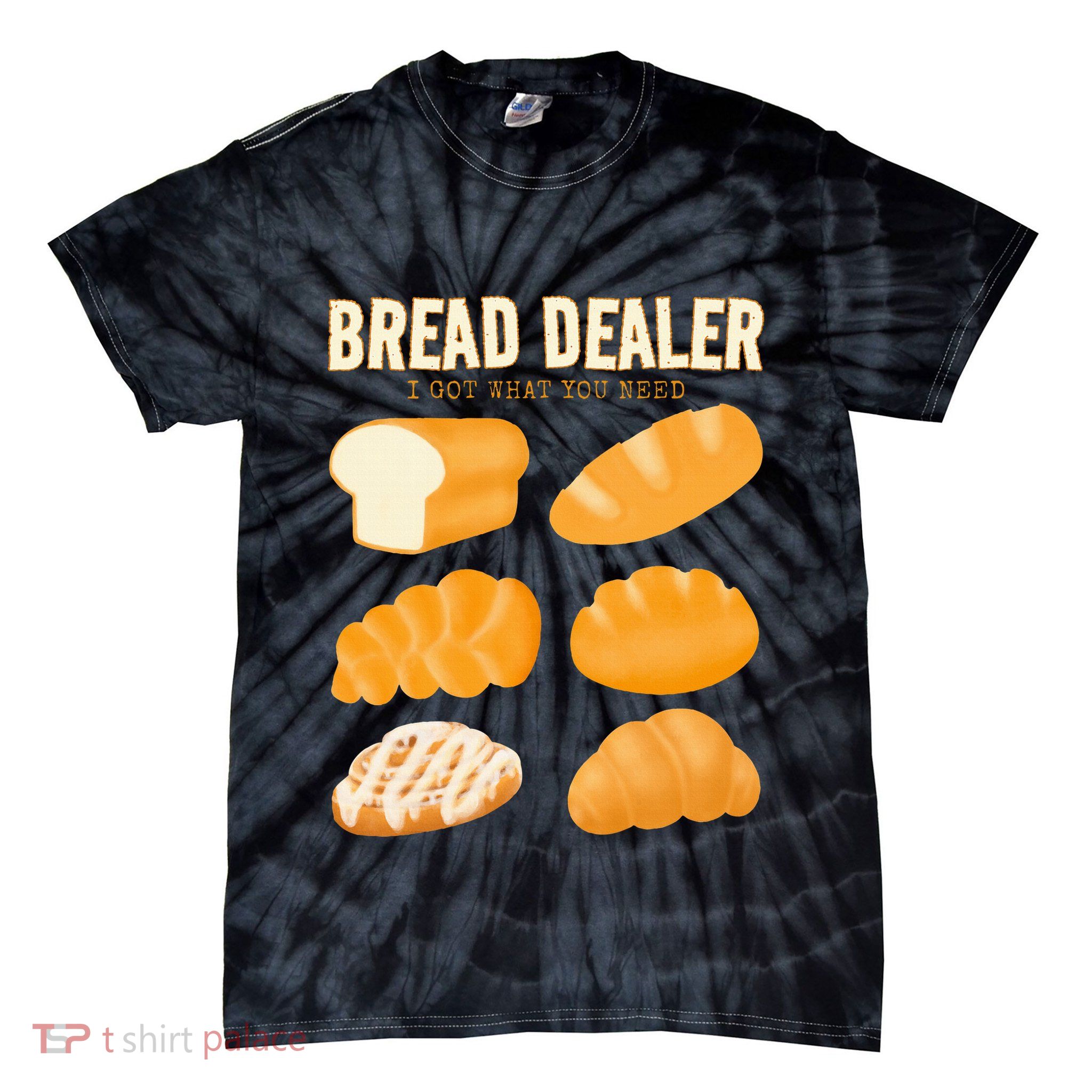Bread Baker Bread Dealer Making Dough Baking Tie-Dye T-Shirt
