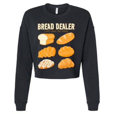 Bread Baker Bread Dealer Making Dough Baking Cropped Pullover Crew