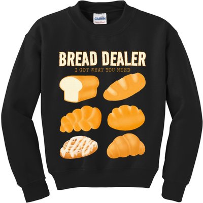Bread Baker Bread Dealer Making Dough Baking Kids Sweatshirt