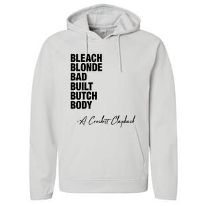 Bleach Blonde Bad Built Butch Body Performance Fleece Hoodie