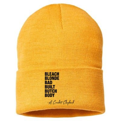 Bleach Blonde Bad Built Butch Body Sustainable Knit Beanie