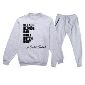 Bleach Blonde Bad Built Butch Body Premium Crewneck Sweatsuit Set