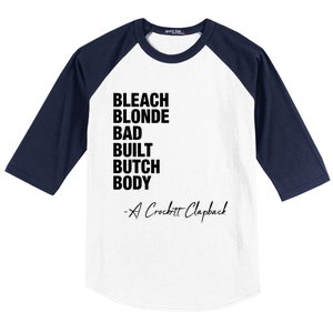 Bleach Blonde Bad Built Butch Body Baseball Sleeve Shirt