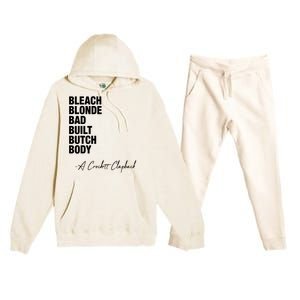 Bleach Blonde Bad Built Butch Body Premium Hooded Sweatsuit Set