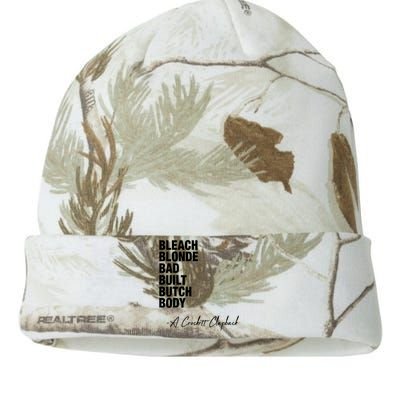 Bleach Blonde Bad Built Butch Body Kati Licensed 12" Camo Beanie