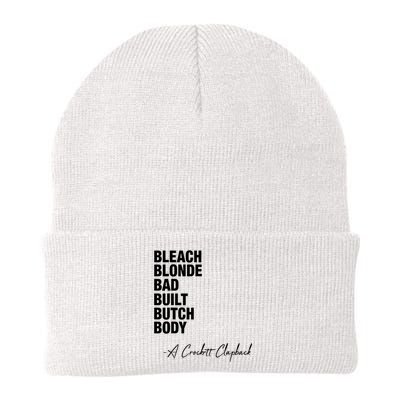 Bleach Blonde Bad Built Butch Body Knit Cap Winter Beanie