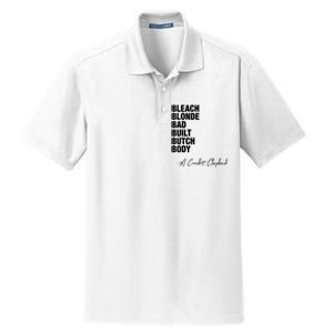 Bleach Blonde Bad Built Butch Body Dry Zone Grid Polo