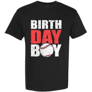 Birthday Baseball Batter Catcher Pitcher Baseball Theme Garment-Dyed Heavyweight T-Shirt