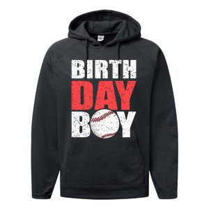 Birthday Baseball Batter Catcher Pitcher Baseball Theme Performance Fleece Hoodie