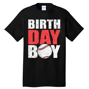 Birthday Baseball Batter Catcher Pitcher Baseball Theme Tall T-Shirt