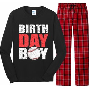 Birthday Baseball Batter Catcher Pitcher Baseball Theme Long Sleeve Pajama Set