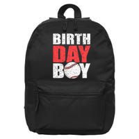 Birthday Baseball Batter Catcher Pitcher Baseball Theme 16 in Basic Backpack